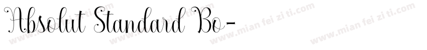 Absolut Standard Bo字体转换